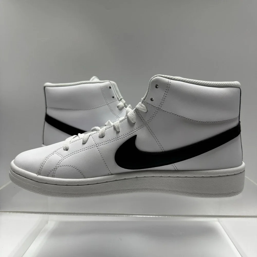 Brand New Nike Court Royale 2 Mid Sneaker White Black CQ9179-100 Men's Size 15
